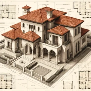 Spanish style Orlando home blueprint