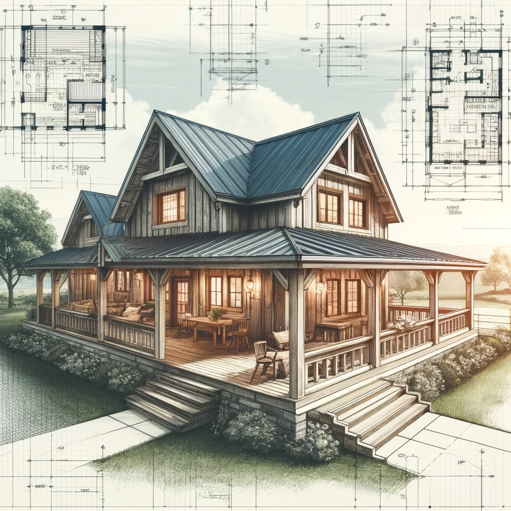 farmhouse model plan home blueprint Central Florida